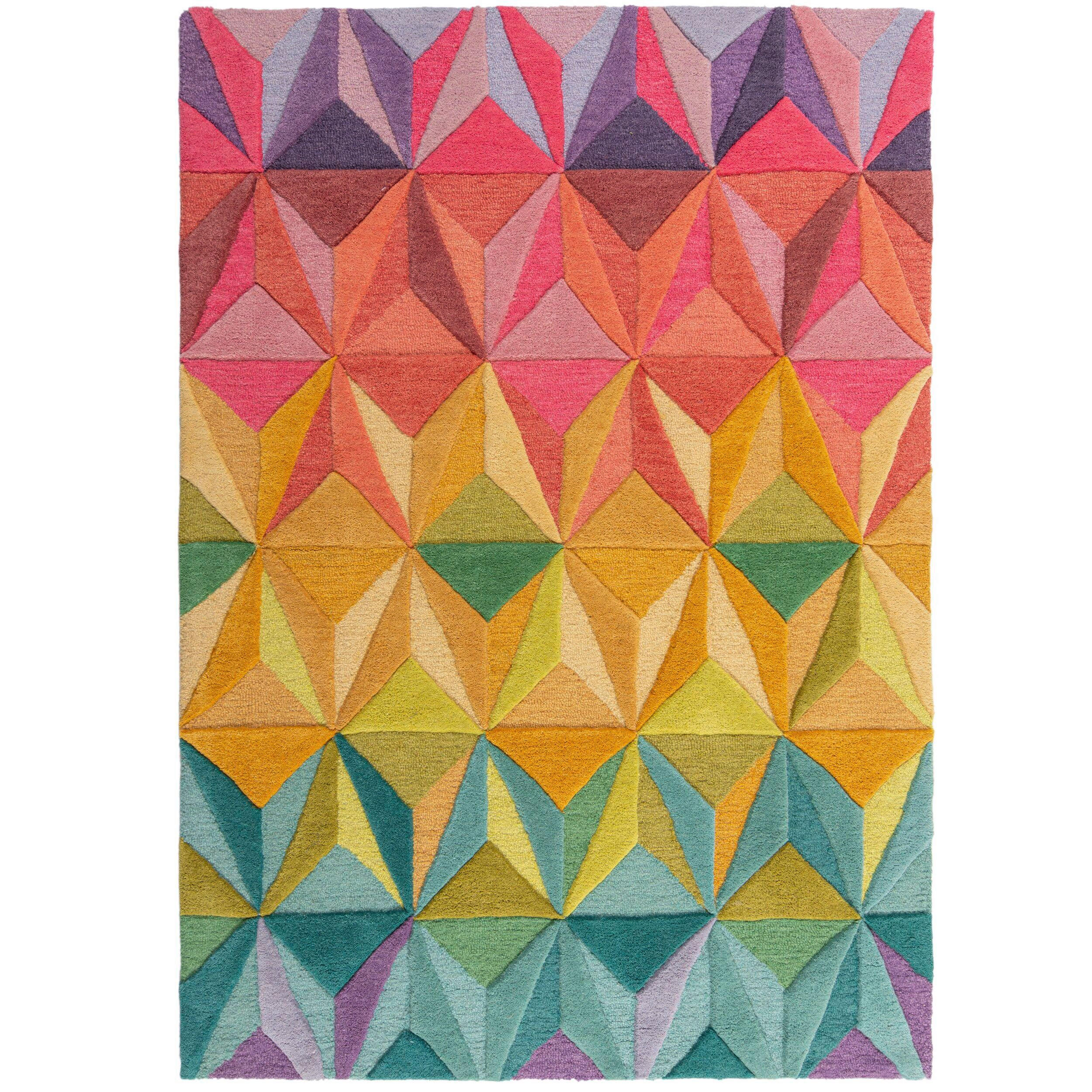 Wollteppich Multicolor 170x120 cm