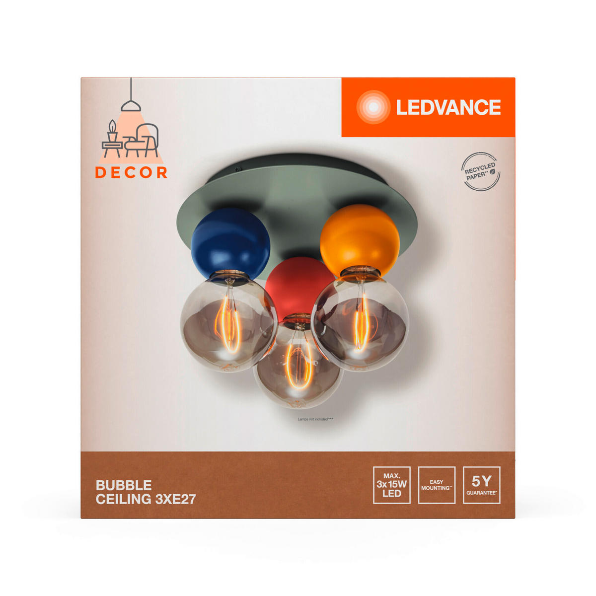 DECKENLEUCHTE 25/10,3 cm   - KONVENTIONELL, Metall (25/10,3cm) - Ledvance