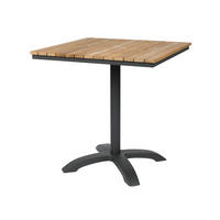 GARTENTISCH 70/70/74 cm  - Anthrazit/Naturfarben, Natur, Holz/Metall (70/70/74cm) - Gardenson