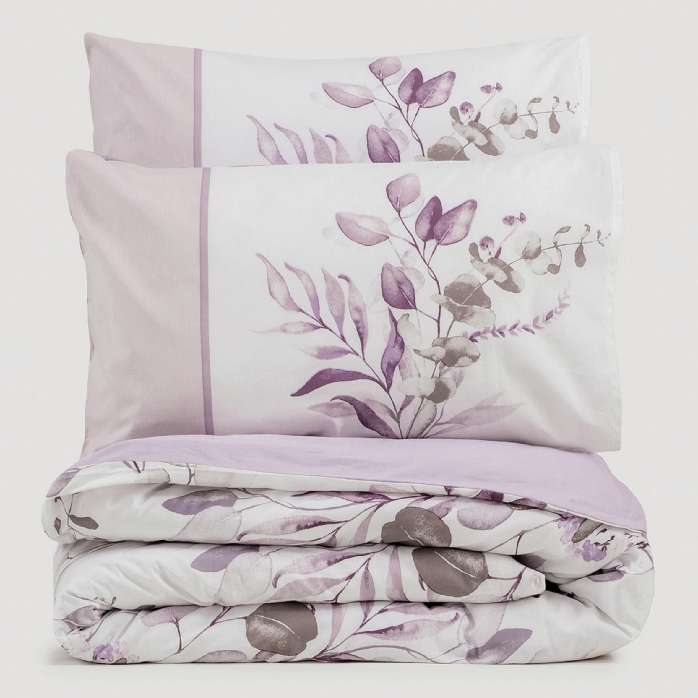 BETTWÄSCHE Renforcé 155/220 cm  - Flieder/Weiß, Basics, Textil (155/220cm)