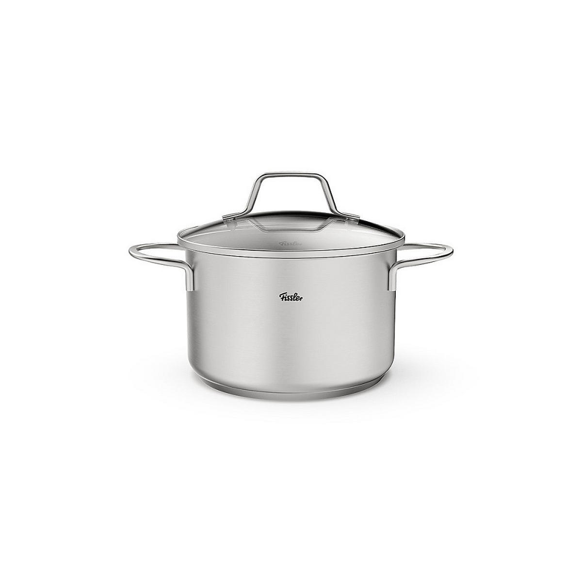 KOCHTOPFSET Sereno 5-teilig  - Edelstahlfarben/Schwarz, Basics, Metall (53/36/33cm) - Fissler