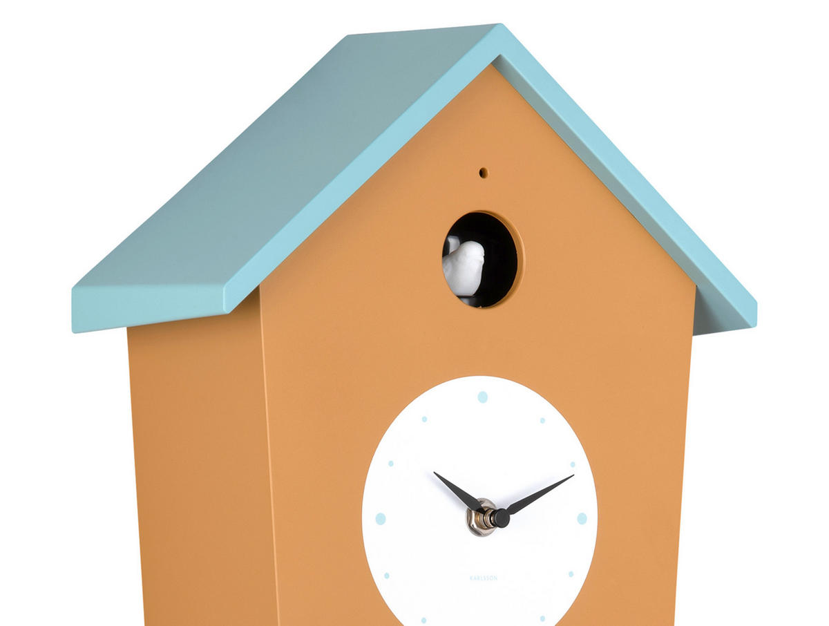 WANDUHR   - Pastellblau/Dunkelgelb, Basics, Kunststoff (23/10.5/26cm) - Karlsson