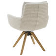 ARMLEHNSTUHL  Beinauswahl, Sitzfläche 360° drehbar, Stoff-/Lederauswahl Flachgewebe  Beige  - Beige, Design, Holz/Textil (62/90/68cm) - Valnatura