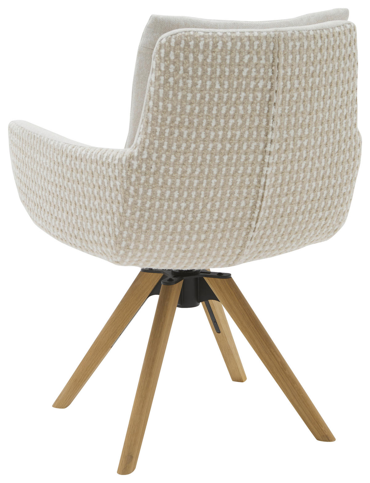 ARMLEHNSTUHL  Beinauswahl, Sitzfläche 360° drehbar, Stoff-/Lederauswahl Flachgewebe  Beige  - Beige, Design, Holz/Textil (62/90/68cm) - Valnatura