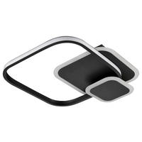STROPNÍ LED SVÍTIDLO, 40/38/6 cm - bílá/černá, Lifestyle, kov/plast (40/38/6cm) - Boxxx
