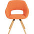 STUHL Wildeiche massiv Eichefarben, Orange - Eichefarben/Orange, Natur, Holz/Textil (62/80/60cm) - Valnatura