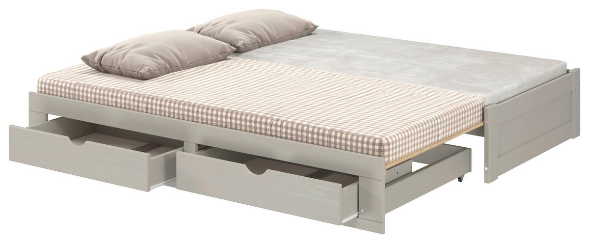 AUSZIEHBETT 206/100 cm  in Taupe  - Taupe/Naturfarben, MODERN, Holz/Holzwerkstoff (206/100cm) - MID.YOU