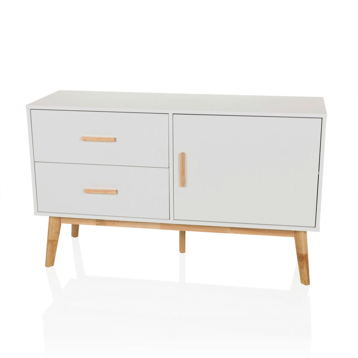 SIDEBOARD  in 120/72/40 cm  - Hellbraun/Weiß, MODERN, Holzwerkstoff (120/72/40cm) - MID.YOU