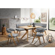 ECKBANK 170/160 cm  in Hellgrau, Wildeiche  - Wildeiche/Eichefarben, Design, Holz/Textil (170/160cm) - Venda