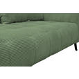 BIGSOFA  in Cord Salbeigrün  - Salbeigrün/Schwarz, KONVENTIONELL, Textil/Metall (246/100/116cm) - Carryhome