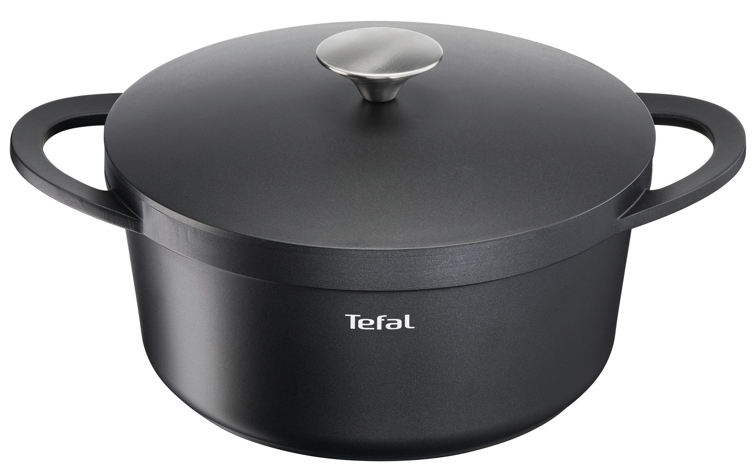 KOCHTOPF TRATTORIA 6,7 L  - Edelstahlfarben/Schwarz, Basics, Metall (34,5/30/14,5cm) - Tefal
