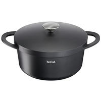 KOCHTOPF TRATTORIA 6,7 L  - Edelstahlfarben/Schwarz, Basics, Metall (34,5/30/14,5cm) - Tefal
