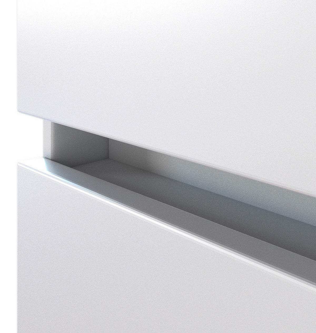 VYSOKÁ SKRINKA, biela, biela, 40/185/35 cm - biela/strieborná, Basics, kompozitné drevo/plast (40/185/35cm) - Held