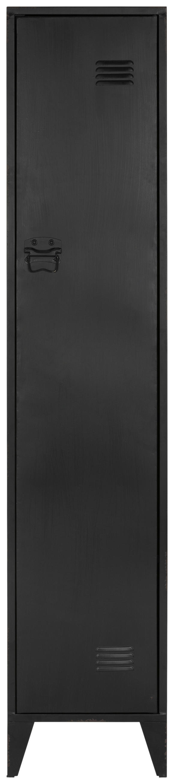 ORMAR GARDEROBNI  crna  - srebrne boje/crna, Konvencionalno, metal (38/185/51cm) - Livetastic