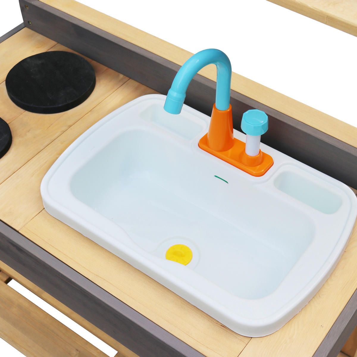 SAND & WASSER SPIELKÜCHE - Weiss/Braun, Konventionell, Holz/Kunststoff (75/100/38,5cm)