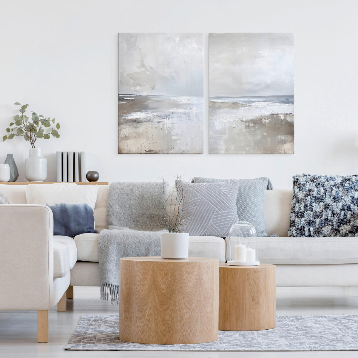 BILDERSET - Multicolor, Basics, Holz/Textil (50/70cm)