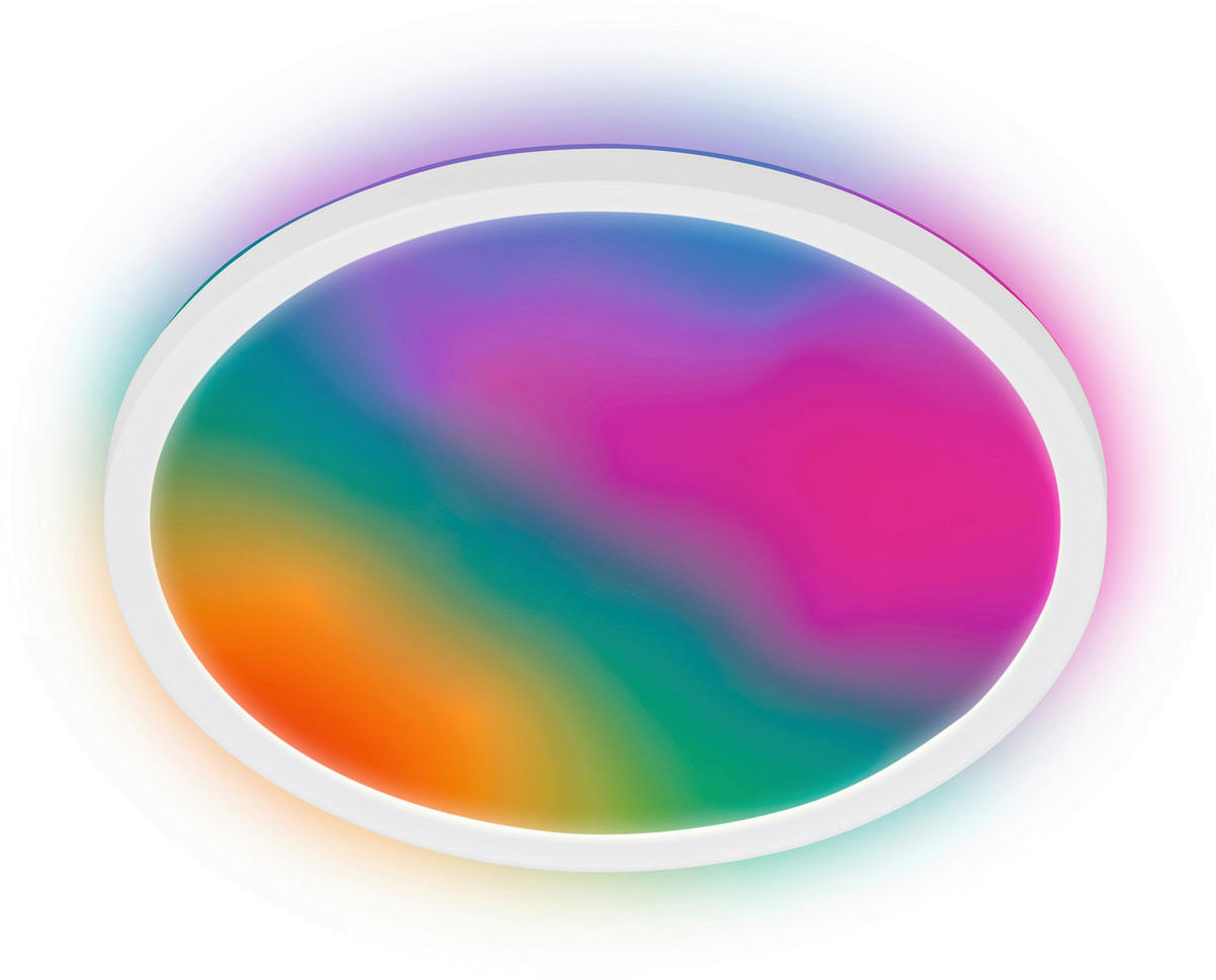 LED-DECKENLEUCHTE Happy 29/3 cm   - Schwarz, LIFESTYLE, Kunststoff (29/3cm) - Briloner