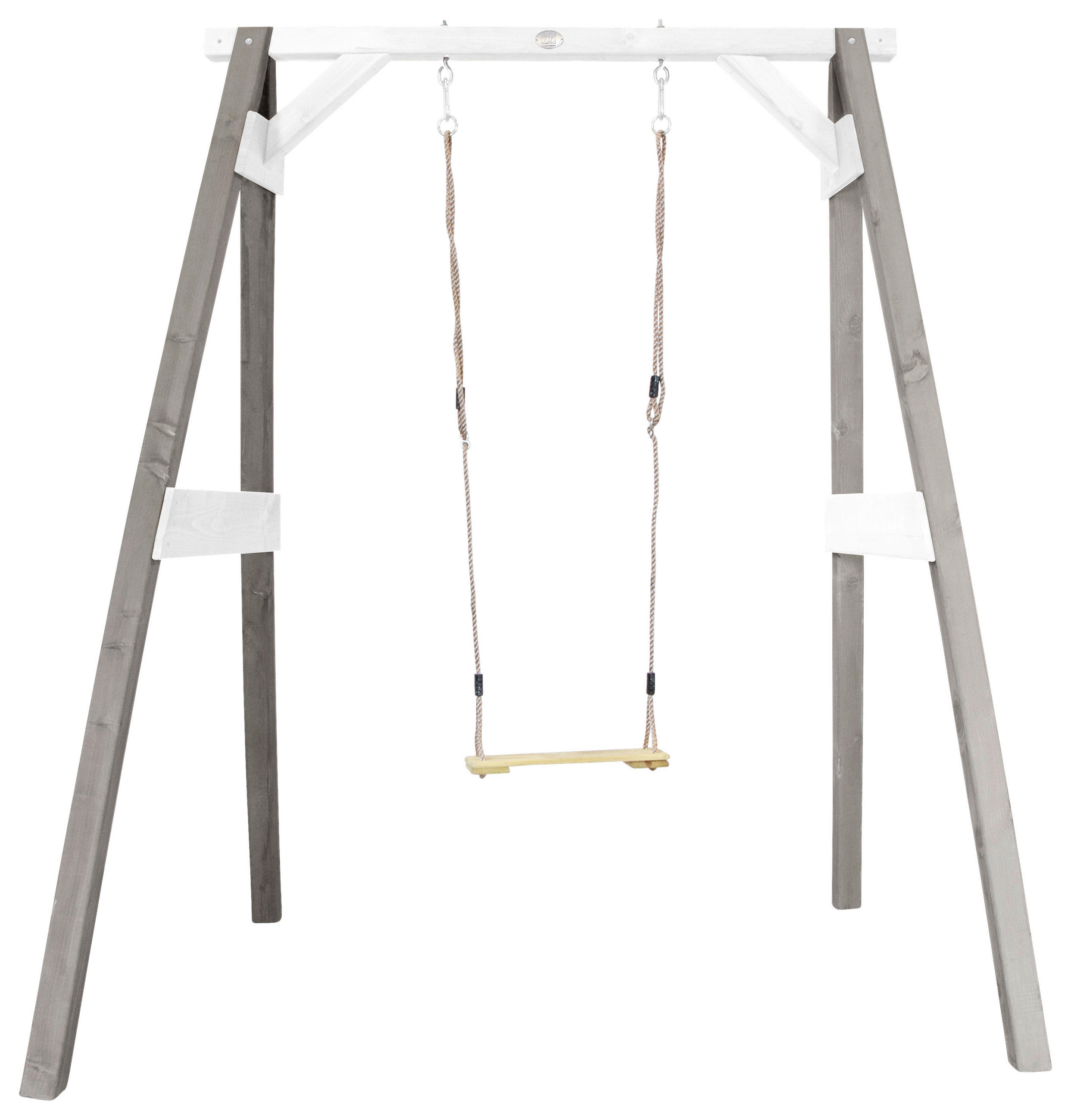 SCHAUKEL Grau, Weiß  - Weiß/Grau, KONVENTIONELL, Holz (181/207/160cm) - Ambia Garden