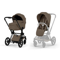 KOMBIKINDERWAGEN PRIAM Comfort  - Schwarz/Braun, Basics, Kunststoff/Textil (92/60/109cm) - cybex PLATINUM