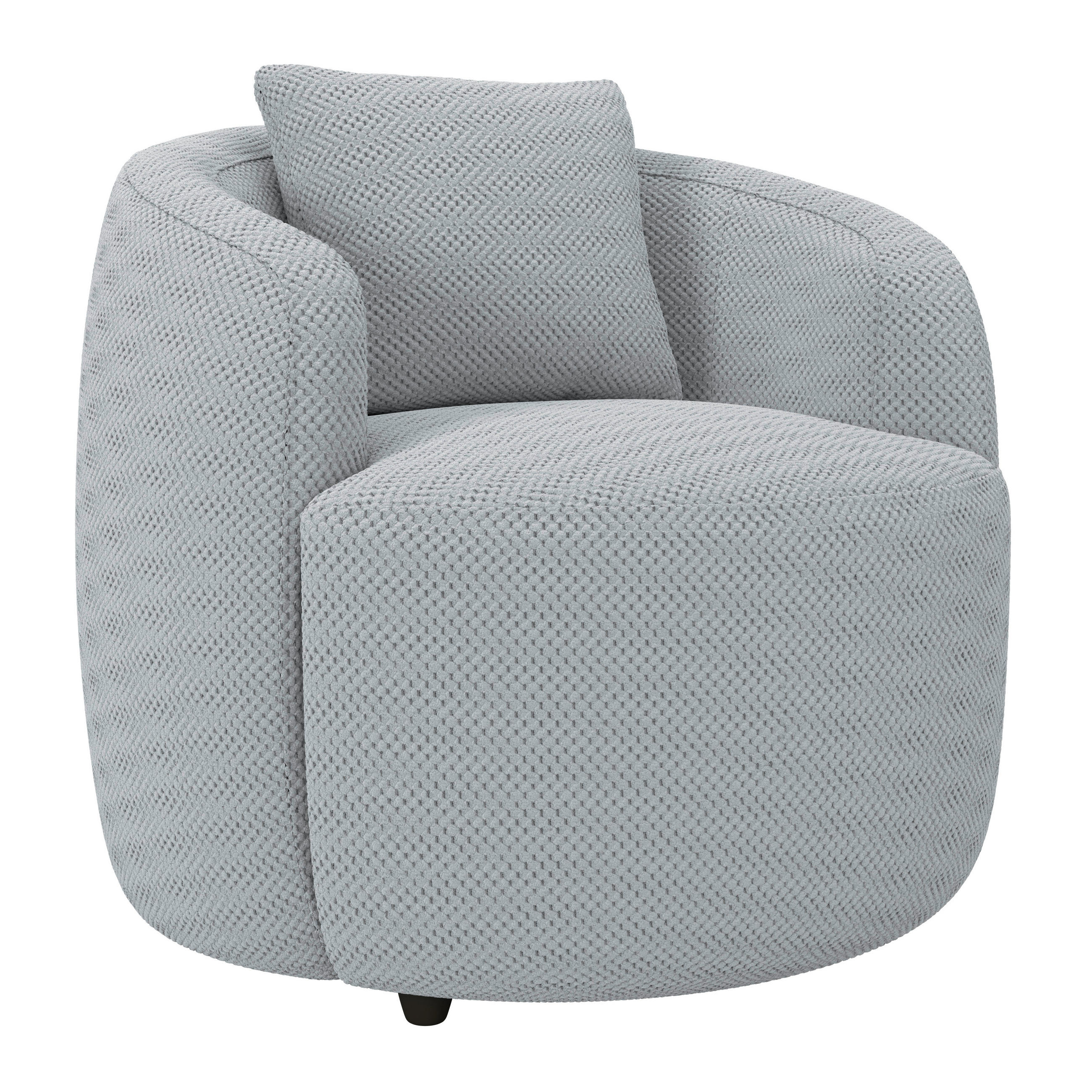SESSEL in Velours, Struktur Grauweiß  - Grauweiß/Schwarz, MODERN, Kunststoff/Textil (81/74/81cm) - Livetastic