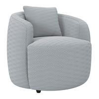 SESSEL in Velours, Struktur Grauweiss  - Schwarz/Grauweiss, Modern, Kunststoff/Textil (81/74/81cm) - Livetastic