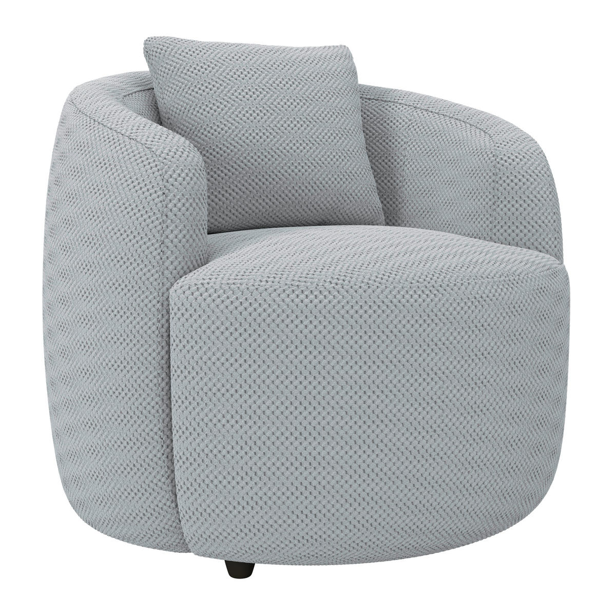 SESSEL in Velours, Struktur Grauweiss  - Schwarz/Grauweiss, Modern, Kunststoff/Textil (81/74/81cm) - Livetastic