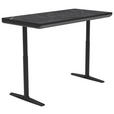 SCHREIBTISCH 160/80/73/118 cm  in Schwarz, Dunkelgrau  - Dunkelgrau/Schwarz, Design, Holzwerkstoff/Kunststoff (160/80/73/118cm) - Novel