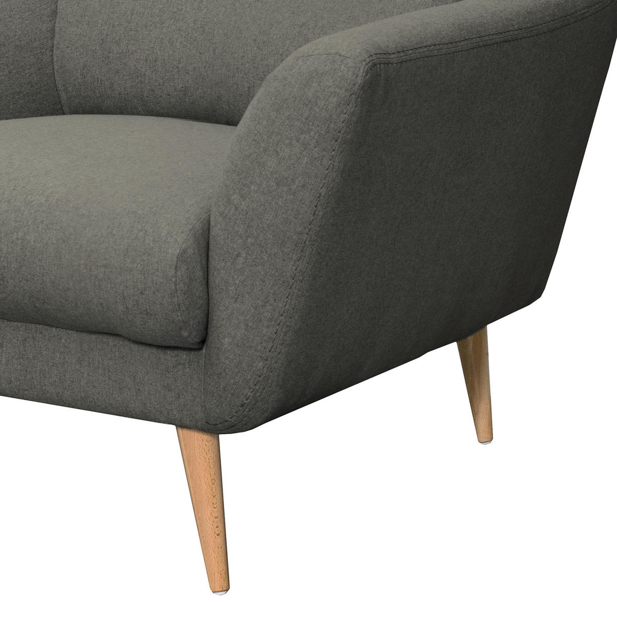 SESSEL in Webstoff Braun  - Buchefarben/Braun, Design, Holz/Textil (92/87/88cm) - Livetastic