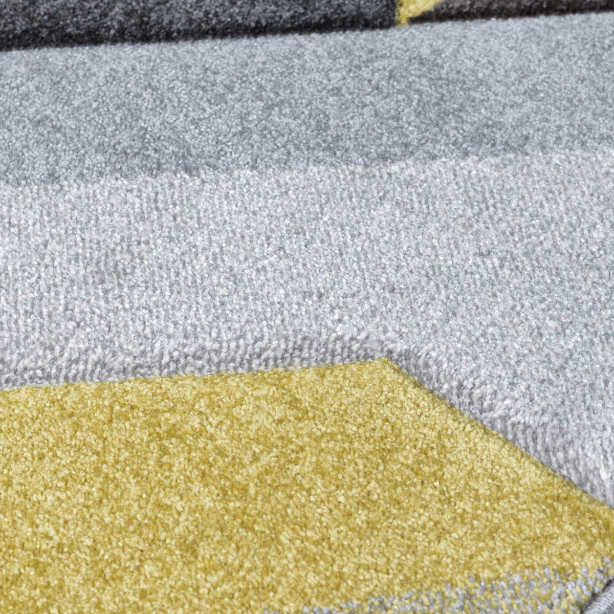 WEBTEPPICH 120/170 cm AURORA Grau, Dunkelgelb  - Dunkelgelb/Grau, KONVENTIONELL, Textil (120/170cm)