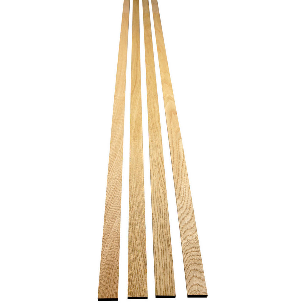 Thumbnail - Novel Akustikpaneel Eiche hellbraun Stix 4er Set, Hellbraun, Holzwerkstoff, 3.5x0.9x250 cm, Fsc, Montage ohne Bohren, Ta...