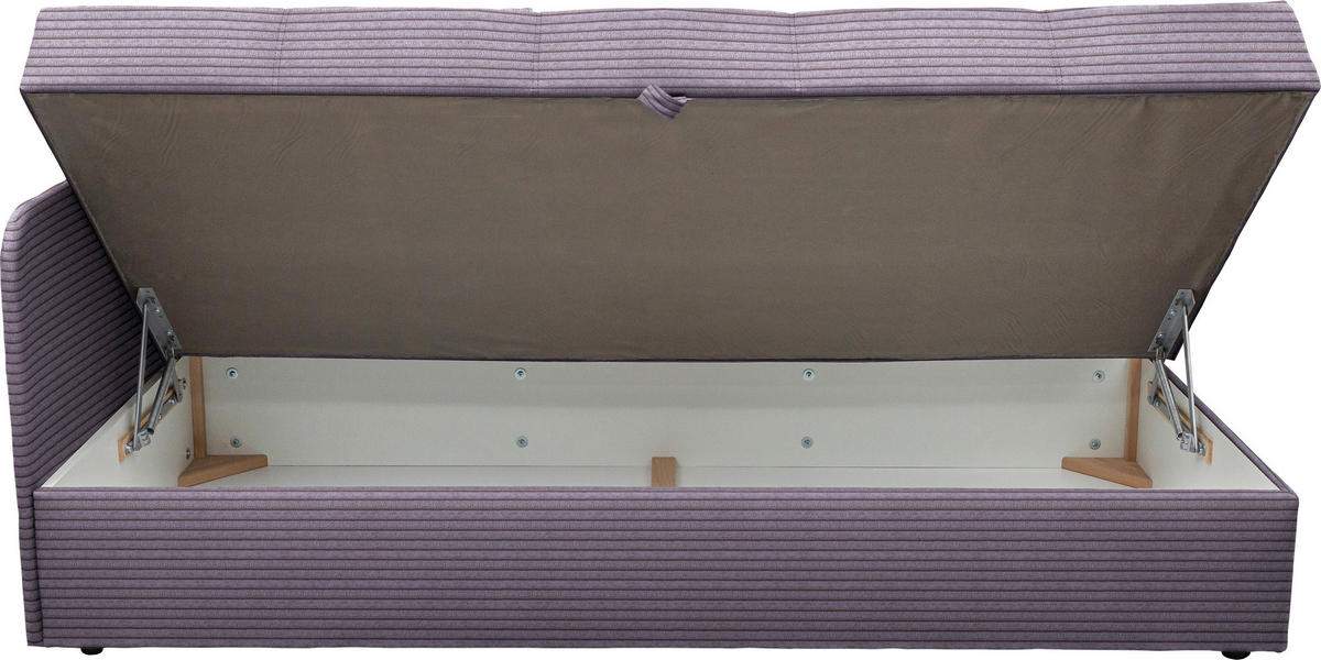 LIEGE Cord Lila  - Lila/Schwarz, Basics, Kunststoff/Textil (95/90/205cm) - Xora