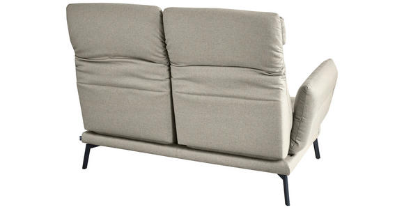 2-SITZER-SOFA in Flachgewebe Sandfarben  - Sandfarben/Schwarz, Design, Textil/Metall (178-226/83-113/96-177cm) - Dieter Knoll