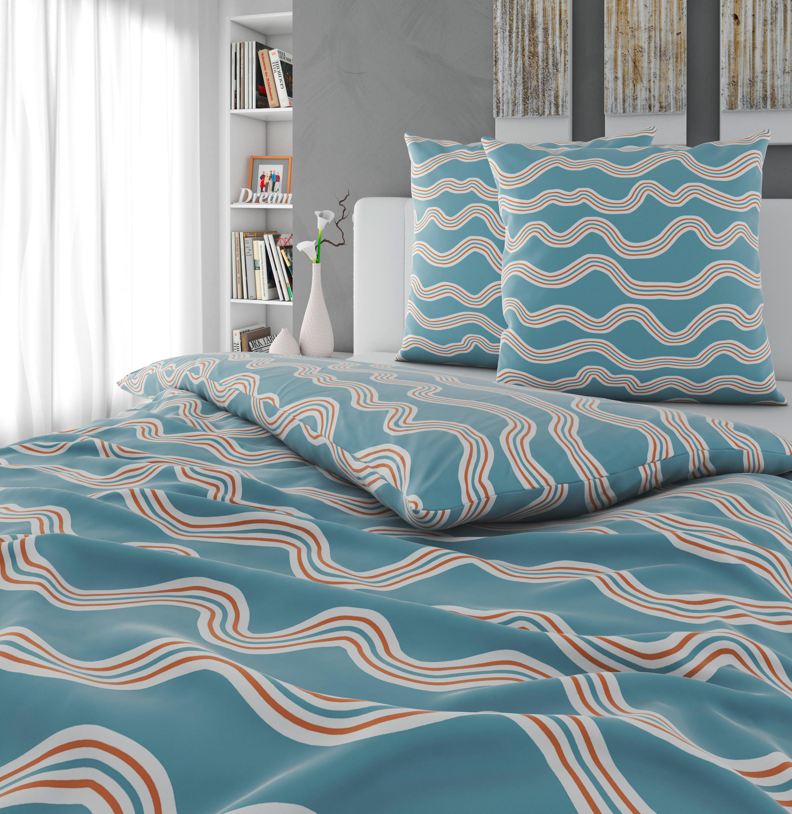 BETTWÄSCHE Satin 200/200 cm  - Hellblau, Textil (200/200cm) - Novel