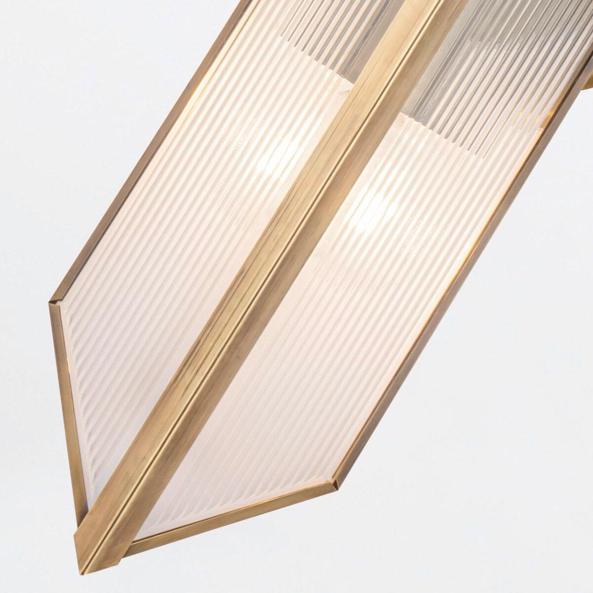 WANDLEUCHTE   - Messingfarben, KONVENTIONELL, Glas/Metall (38,5/9,5/10,5cm) - Elstead Lighting