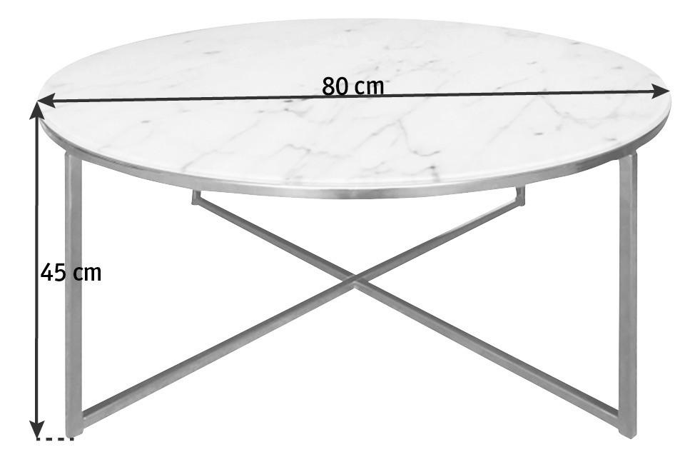 KLUB STOČIĆ crna, bela - bela/crna, Trendi, staklo/metal (80/80/45cm) - Carryhome
