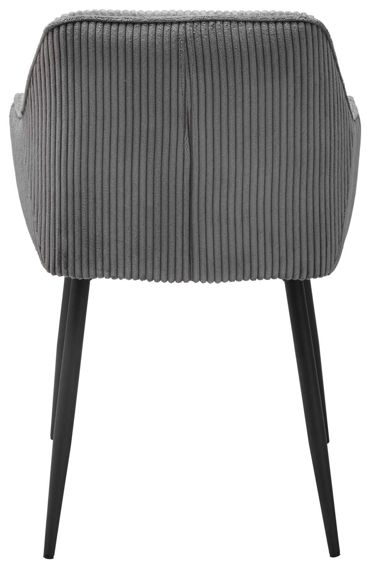 ŽIDLE S PODRUČKAMI, železo, manšestr, šedá, černá - šedá/černá, Lifestyle, kov/textil (56/83/62cm) - MID.YOU