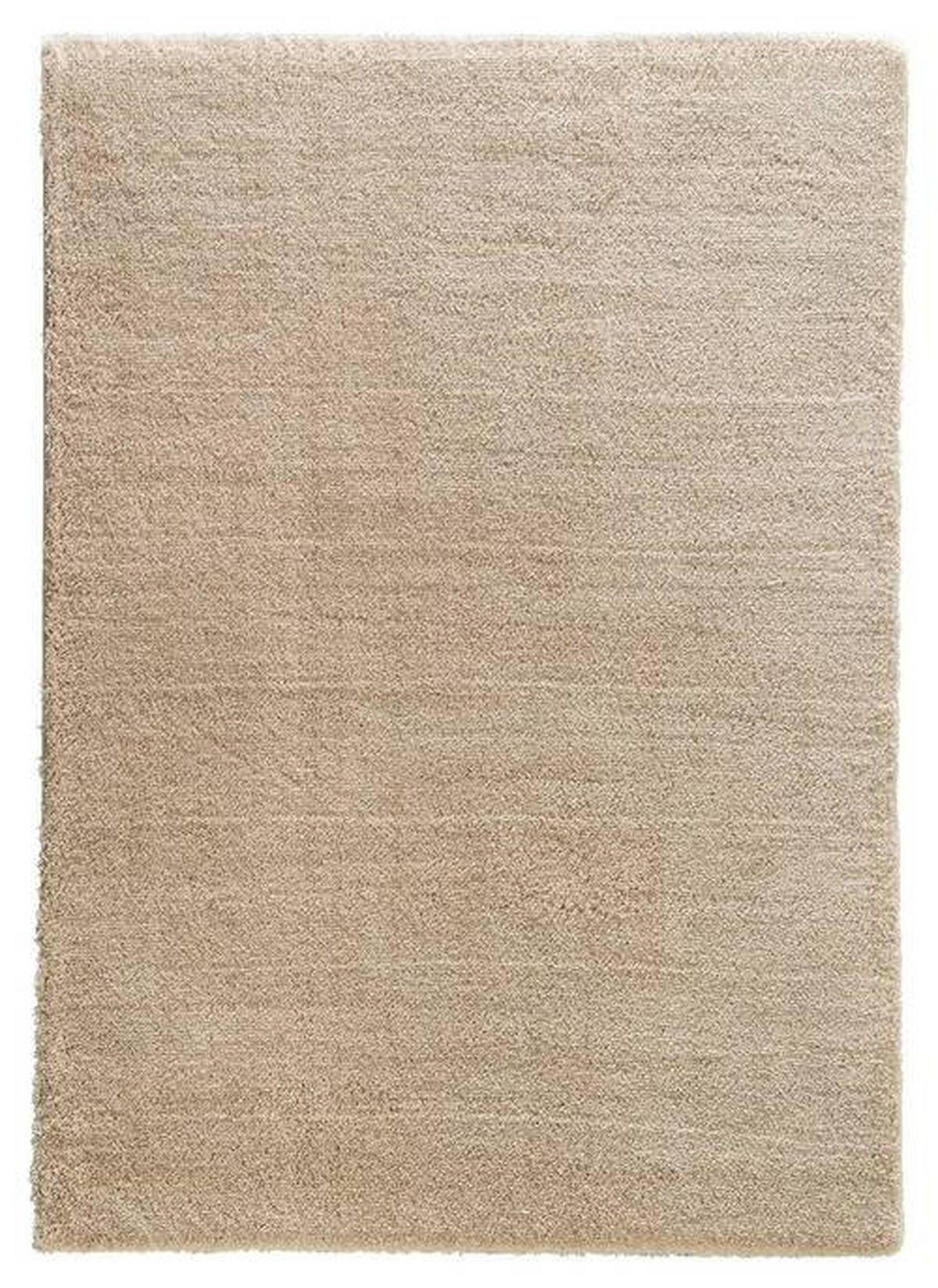 HOCHFLORTEPPICH 67/130 cm Salerno Hellbraun  - Hellbraun, Basics, Textil (67/130cm) - Novel