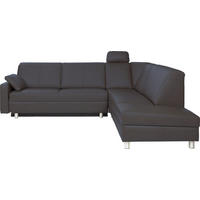 ECKSOFA  in Echtleder Grau  268/217 cm  - Alufarben/Grau, KONVENTIONELL, Leder/Metall (268/217cm) - Sedda