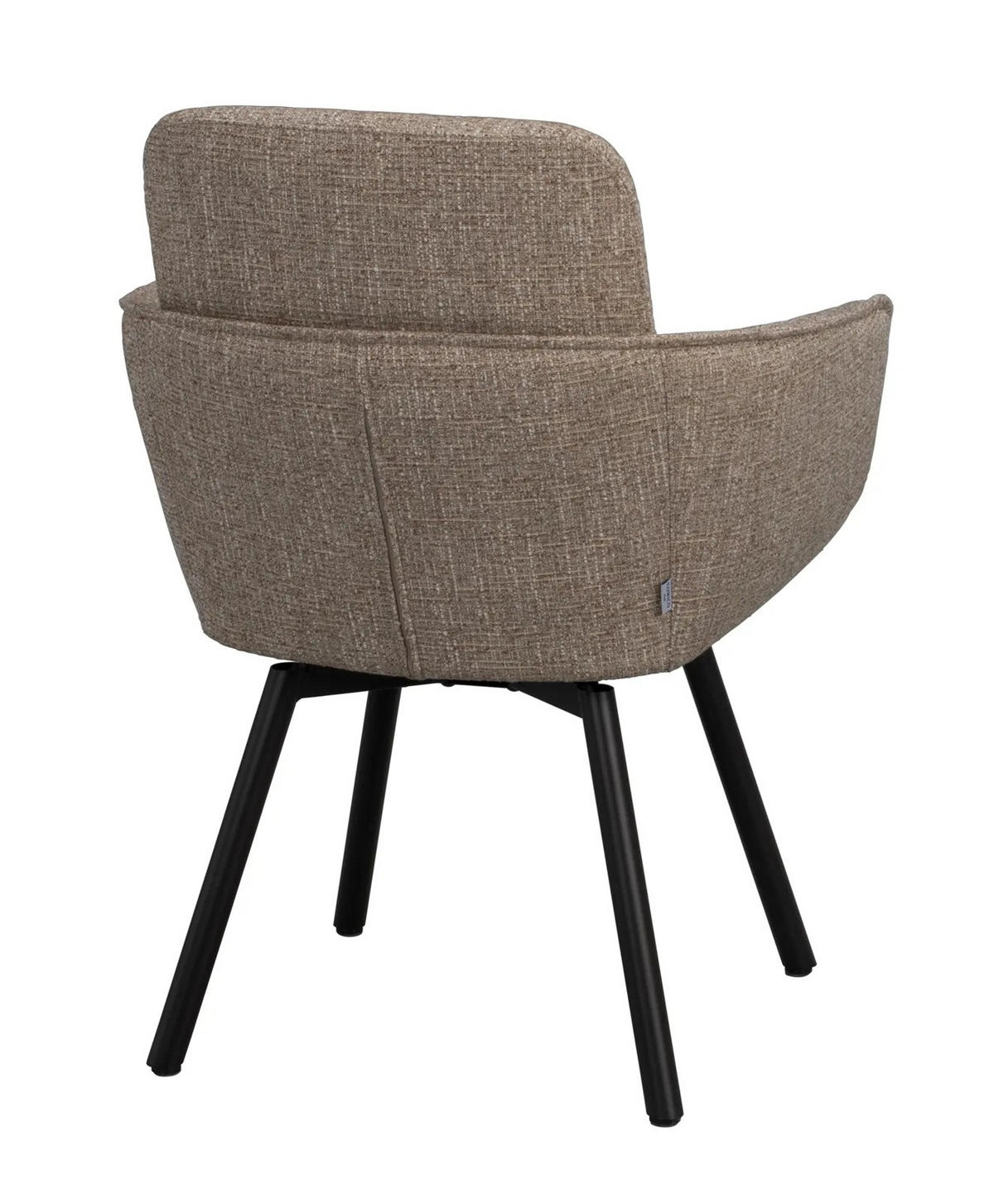 STOL MED ARMSTÖD  360° vridbar sits flatväv  - beige/brun, Klassisk, metall/textil (64/85/63cm) - Rowico