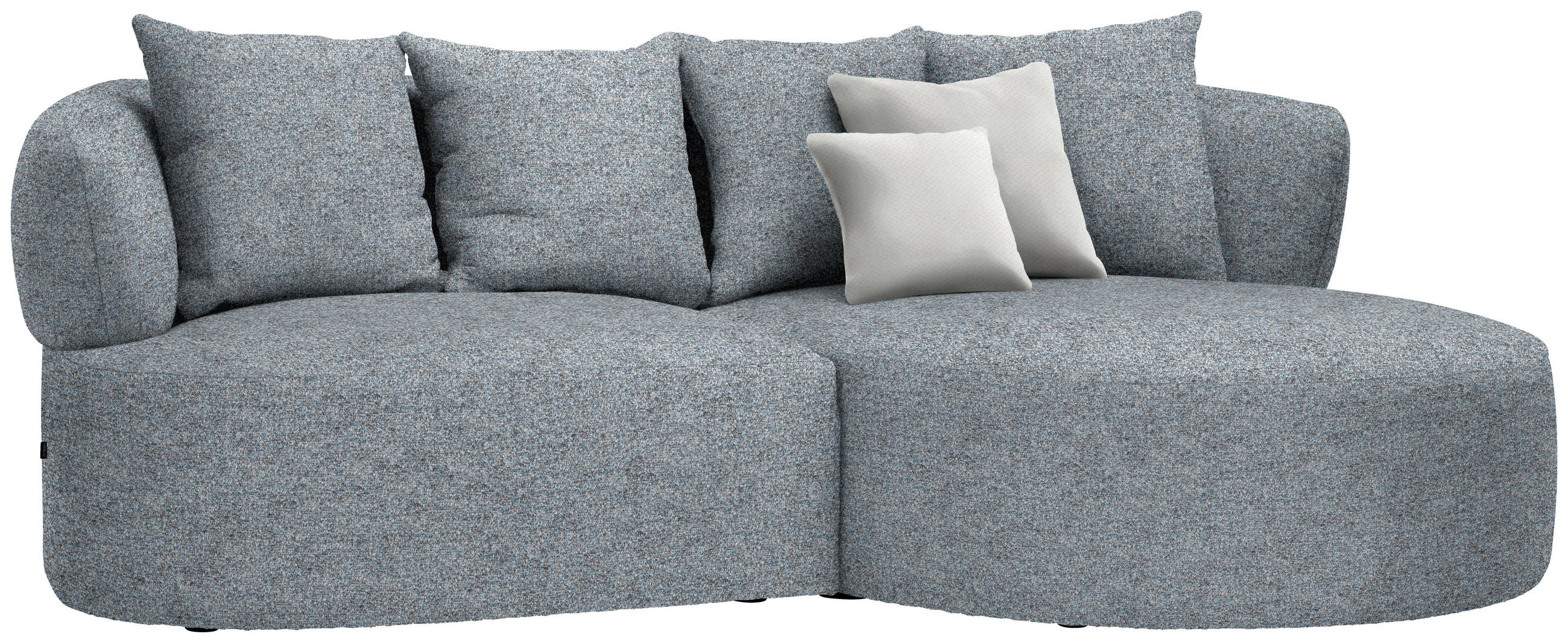 ECKSOFA in Chenille Braun, Grau  235/166 cm  - Beige/Schwarz, MODERN, Kunststoff/Textil (235/166cm) - Hom`in