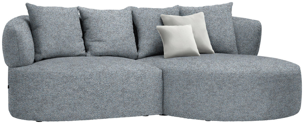 ECKSOFA in Chenille Braun, Grau  235/166 cm  - Beige/Schwarz, MODERN, Kunststoff/Textil (235/166cm) - Hom`in