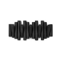 WANDGARDEROBE  in Pinie Schwarz  - Schwarz, KONVENTIONELL, Holz (38/17/4cm) - Umbra