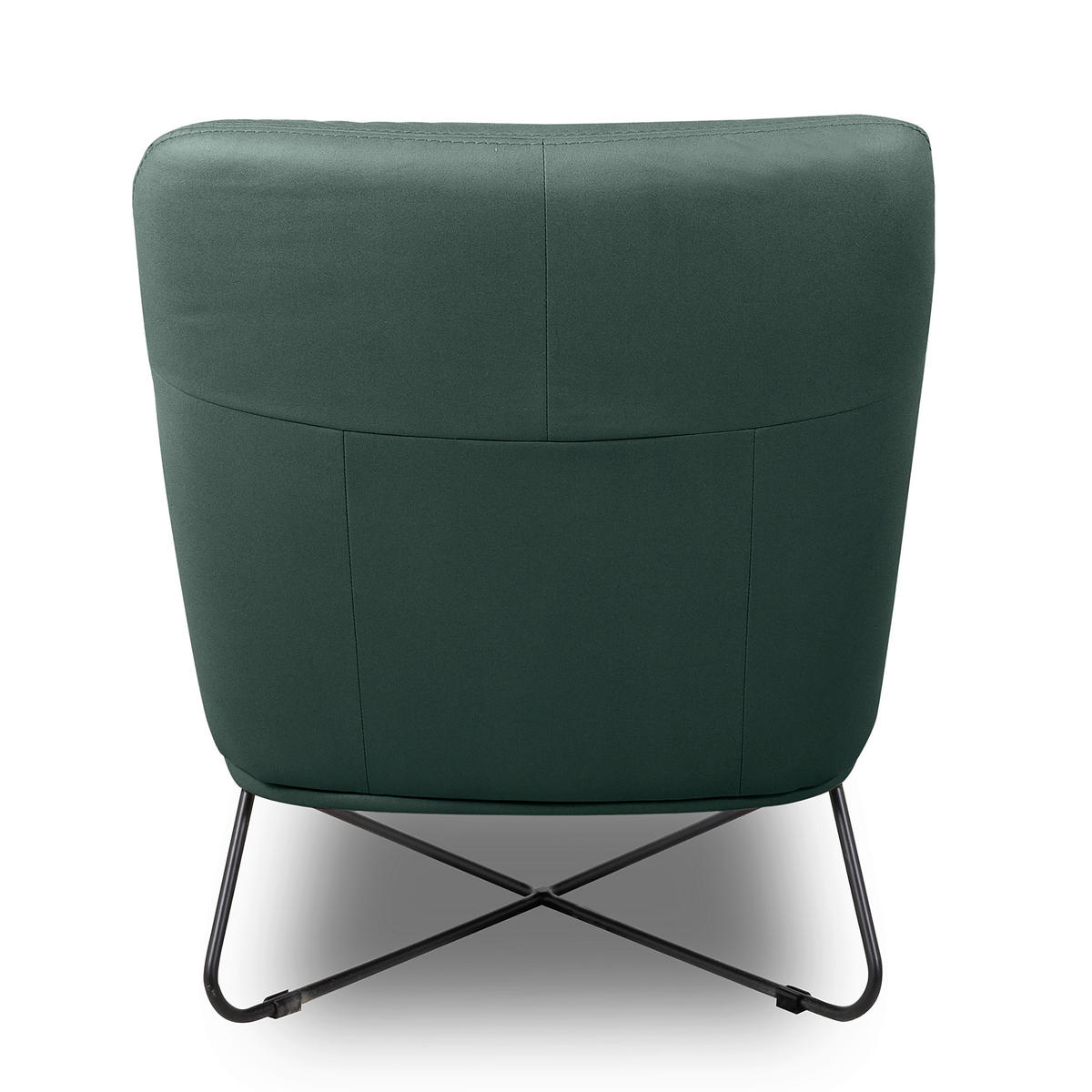 SESSEL in Lederlook Graphitfarben  - Schwarz/Graphitfarben, Design, Textil/Metall (67/87/74cm) - Livetastic