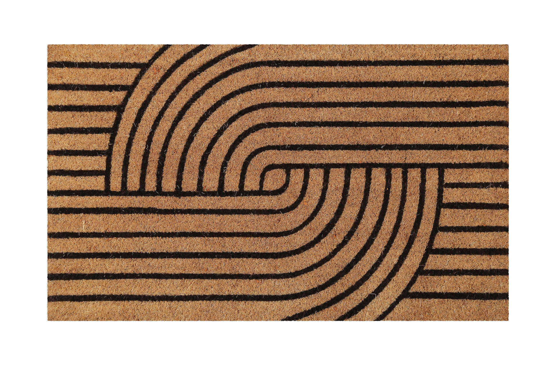 FUßMATTE 40/60 cm Modern Mania  - Hellbraun/Schwarz, KONVENTIONELL, Kunststoff/Textil (40/60cm) - WECON HOME