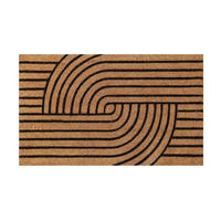 FUßMATTE 40/60 cm Modern Mania  - Hellbraun/Schwarz, KONVENTIONELL, Kunststoff/Textil (40/60cm) - WECON HOME