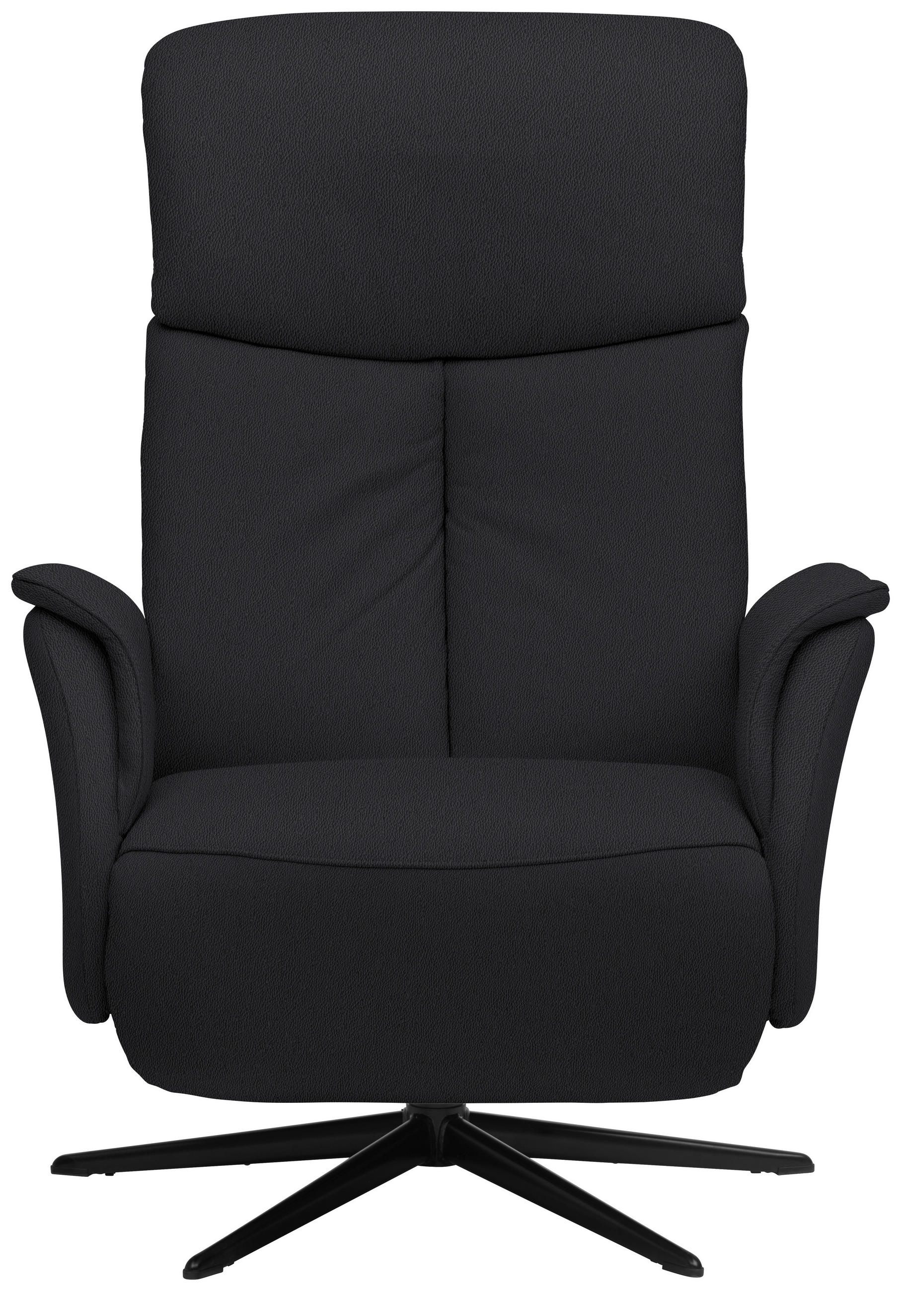 RELAXSESSEL in Leder Anthrazit  - Anthrazit/Schwarz, Design, Leder/Metall (78/106/88cm) - Welnova
