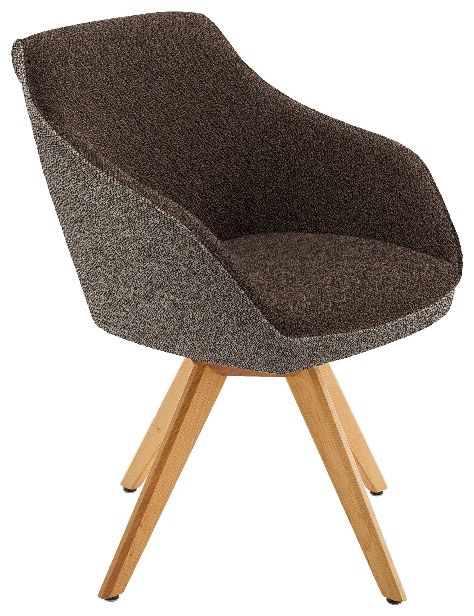 ARMLEHNSTUHL in Holz, Textil Braun, Hellbraun  - Hellbraun/Eichefarben, Design, Holz/Textil (60/84/68cm) - Koinor