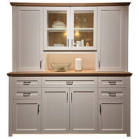 BUFFET Creme, Eichefarben  200/202/43 cm  - Eichefarben/Creme, LIFESTYLE, Glas/Holz (200/202/43cm) - Landscape