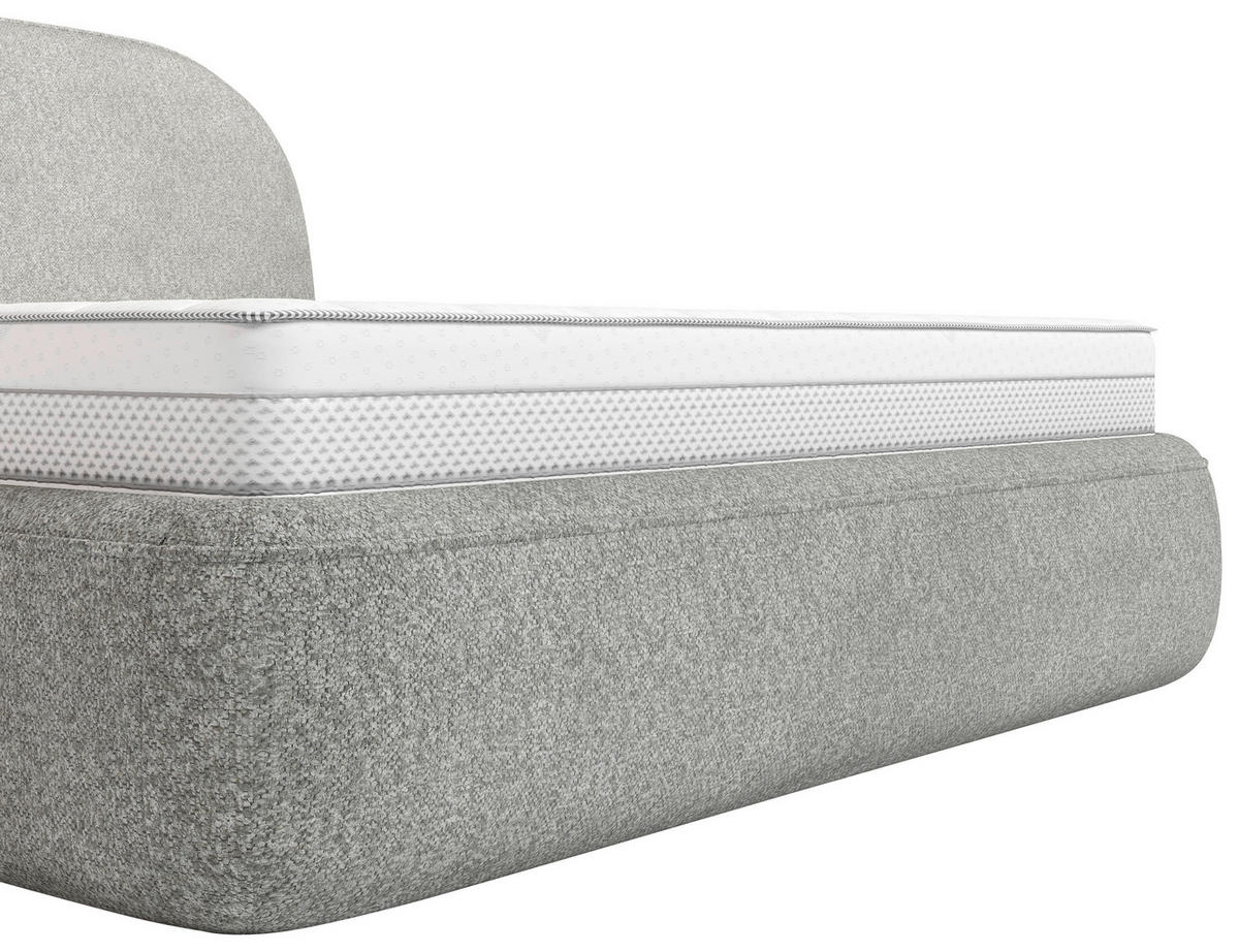 STOPPAD SÄNG ,160/200 cm  i kola  - svart/kola, Modern, metall/trämaterial (160/200cm) - MID.YOU