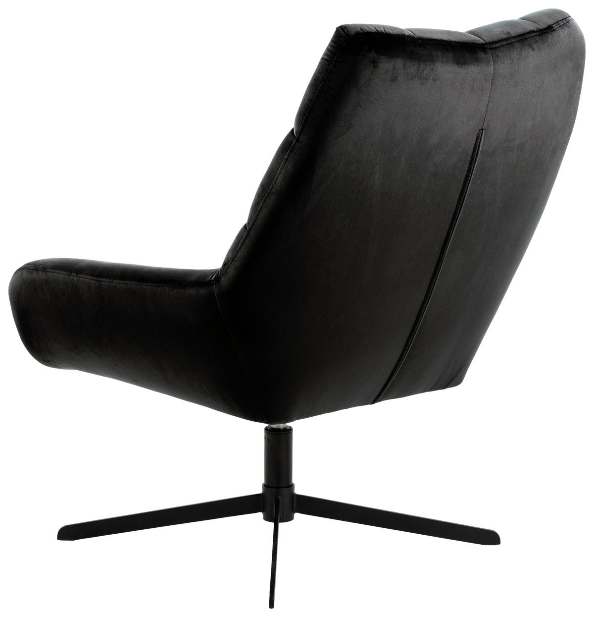 SESSEL in Velours Grau  - Schwarz/Grau, Konventionell, Textil/Metall (73/88/82cm) - Livetastic